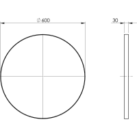 Gedy Zrkadlo okrúhle v plastovom ráme ø 60cm, biela 600002