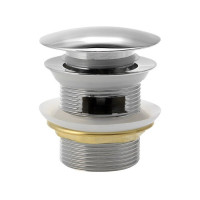 Aqualine Vaňová výpusť 6/4", Click Clack, pre vane s integrovaným prepadom, mosadz/chróm TF5005