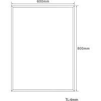 Aqualine Zrkadlo s fazetou 60x80cm, bez úchytu 22496