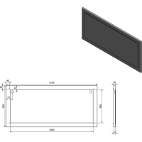 Sapho TREOS zrkadlo v ráme 1100x500mm, dub Polar TS100-1010