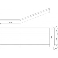 Polysan TIGRA L 170 panel čelný, čierna mat 90312.21