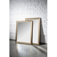 Sapho BOHEMIA zrkadlo v drevenom ráme 686x886mm, zlatá NL483