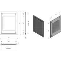 Sapho NIROX zrkadlo v ráme 600x800mm, dub strieborný NX608-1111