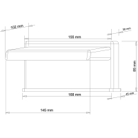 Sapho Výtoková hubica otvorená na okraj vane, šírka 145mm, kaskáda, chróm 5107