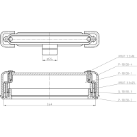 Polysan CUT prepadová štrbina 170x24mm a click-clack zátka, chróm PC1089