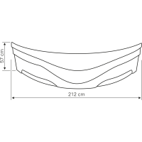 Aqualine DUNAJ 150 čelný panel, výška 57cm, vrátane montážnej sady G1355