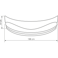 Aqualine DUNAJ 140 čelný panel, výška 57cm, vrátane montážnej sady G1345