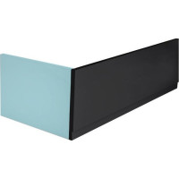 Polysan COUVERT panel čelný 180x52cm, čierna mat, pravý 72858.21