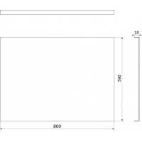 Polysan PLAIN panel bočný 80x59cm, čierna mat 72696.21