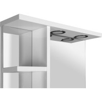 Aqualine KORIN zrkadlo s LED osvetlením a policami 80x70x12cm KO350