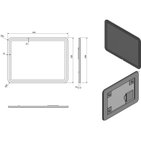 Sapho NYX zrkadlo s LED osvetlením 600x800mm NY060