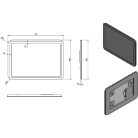 Sapho NYX zrkadlo s LED osvetlením 500x700mm NY050