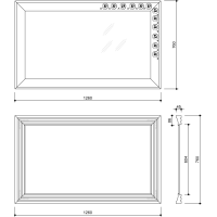 Sapho MANTILA zrkadlo v drevenom ráme 760x1260mm, antik NL740