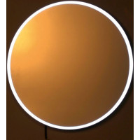 Sapho FLOAT okrúhle zrkadlo s LED podsvietením ø 600mm, biela 22559