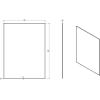 Sapho ACCORD zrkadlo s fazetou 700x900mm, bez úchytu MF444