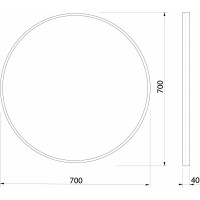 Sapho NOTION okrúhle zrkadlo v ráme ø 70cm, zlato mat NT700G