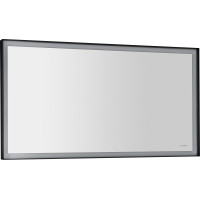 Sapho SORT zrkadlo s LED osvetlením 120x70cm, čierna mat ST120