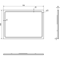 Sapho GEMINI zrkadlo s LED osvetlením 500x700mm GM050