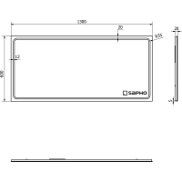 Sapho GEMINI zrkadlo s LED osvetlením 1300x600mm GM130