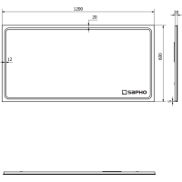 Sapho GEMINI zrkadlo s LED osvetlením 1200x600mm GM120