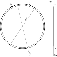 Sapho FLOAT okrúhle zrkadlo s LED podsvietením ø 600mm, biela 22559