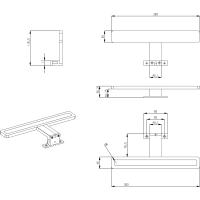 Sapho MIRAKA LED svietidlo 5W, 230V, 300x35x120mm, akryl, chróm MR300
