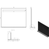 Sapho BRETO zrkadlo s LED osvetlením a policou 800x608mm BT080