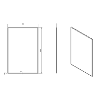 Sapho ACCORD zrkadlo s fazetou 400x600mm, bez úchytu MF422