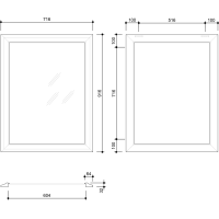 Sapho AMBIENTE zrkadlo v drevenom ráme 720x920mm, starobiela NL705