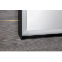 Sapho SORT zrkadlo s LED osvetlením 47x70cm, čierna mat ST047