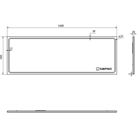 Sapho GEMINI zrkadlo s LED osvetlením 1600x550mm GM160