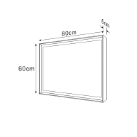 Sapho SORT zrkadlo s LED osvetlením 60x80cm, čierna mat ST080