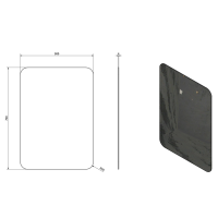 Sapho ISHAPE zrkadlo 500x700mm, zaguľatené rohy, bez úchytu AG457