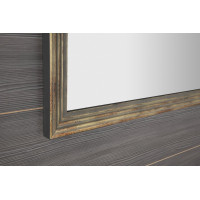 Sapho DEGAS zrkadlo v drevenom ráme 716x916mm, čierna/starobronz NL730
