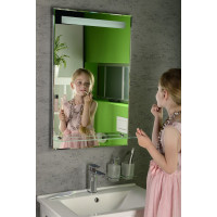 Aqualine Zrkadlo s LED osvetlením a policou 50x80cm, kolískový vypínač ATH52