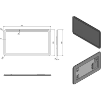 Sapho NYX zrkadlo s LED osvetlením 900x500mm NY090
