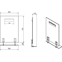 Sapho WEGA zrkadlo s policou 500x800mm 60092-5