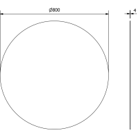Aqualine Zrkadlo okrúhle ø 80cm, bez úchytu 22446