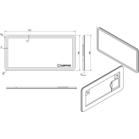 Sapho NYX zrkadlo s LED osvetlením 1000x500mm NY100