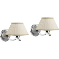 Gallo Wood ISOTTA osvetlenie látkové E27, 60W, 230V, 2 ks, chróm 021003ST71IM2-C