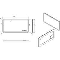 Sapho NYX zrkadlo s LED osvetlením 1200x600mm NY120