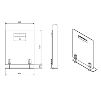 Sapho WEGA zrkadlo s policou 600x800mm 60092-6