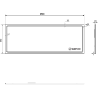 Sapho GEMINI zrkadlo s LED osvetlením 1500x550mm GM150