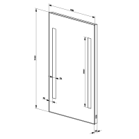 Aqualine Zrkadlo s LED osvetlením 50x70cm, kolískový vypínač ATH5