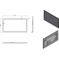 Sapho GEMINI zrkadlo s LED osvetlením 900x500mm GM090
