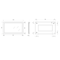Sapho NIROX zrkadlo v ráme 1000x600mm, biela mat NX106-3131