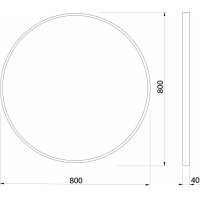 Sapho NOTION okrúhle zrkadlo v ráme ø 80cm, zlato mat NT800G
