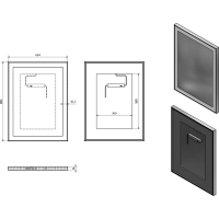 Sapho LUMINAR zrkadlo s LED osvetlením v ráme 600x800mm, chróm NL557