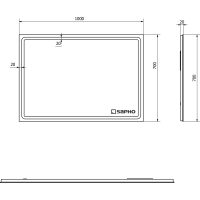 Sapho GEMINI zrkadlo s LED osvetlením 1000x700mm GM100