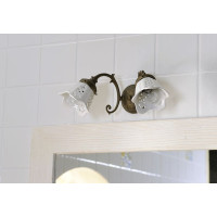 Sapho BRINDISI svietidlo 2xE14, 40W, 230V, keramické tienidlo, bronz MC052